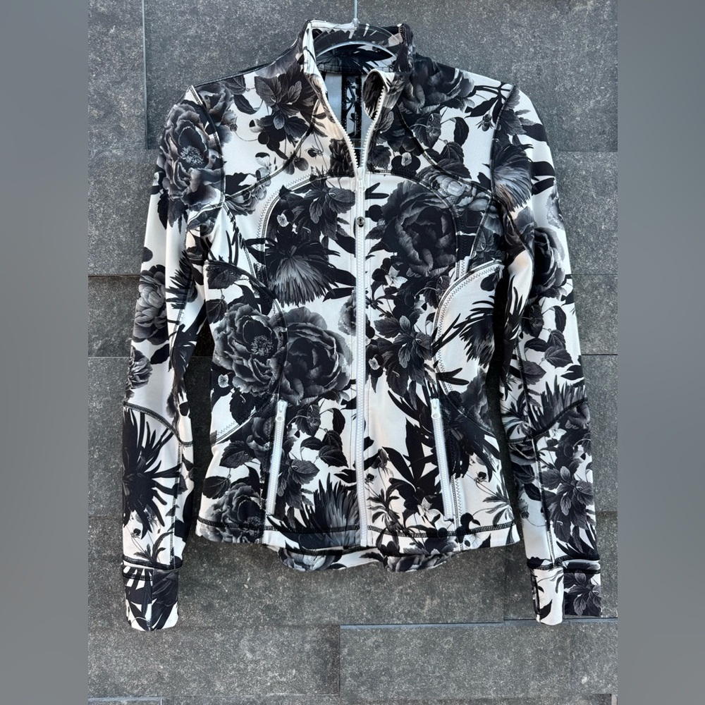 Lululemon Floral Black and White Jacket